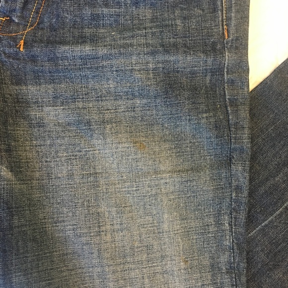 7 For All Mankind Dark Blue Flare Jeans - Picture 3 of 6